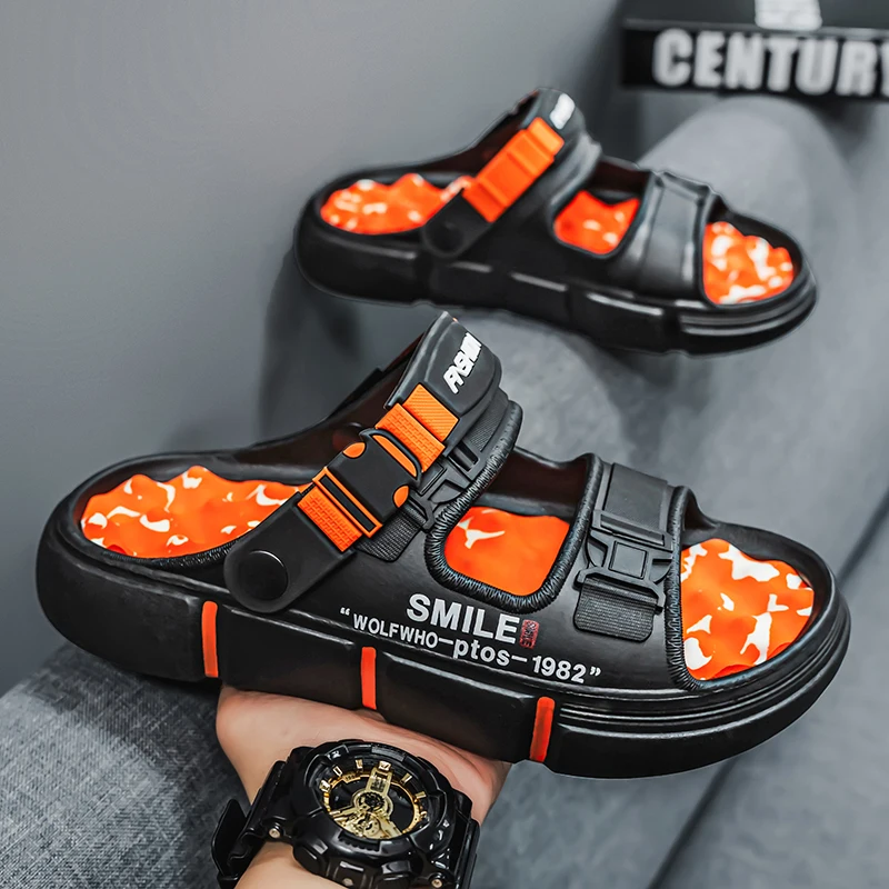 Men Shoes Must Have - 旅行必需品 メンズサマースリッパ 快適 滑り止め 長距離屋外旅行 ウォーキングシューズ