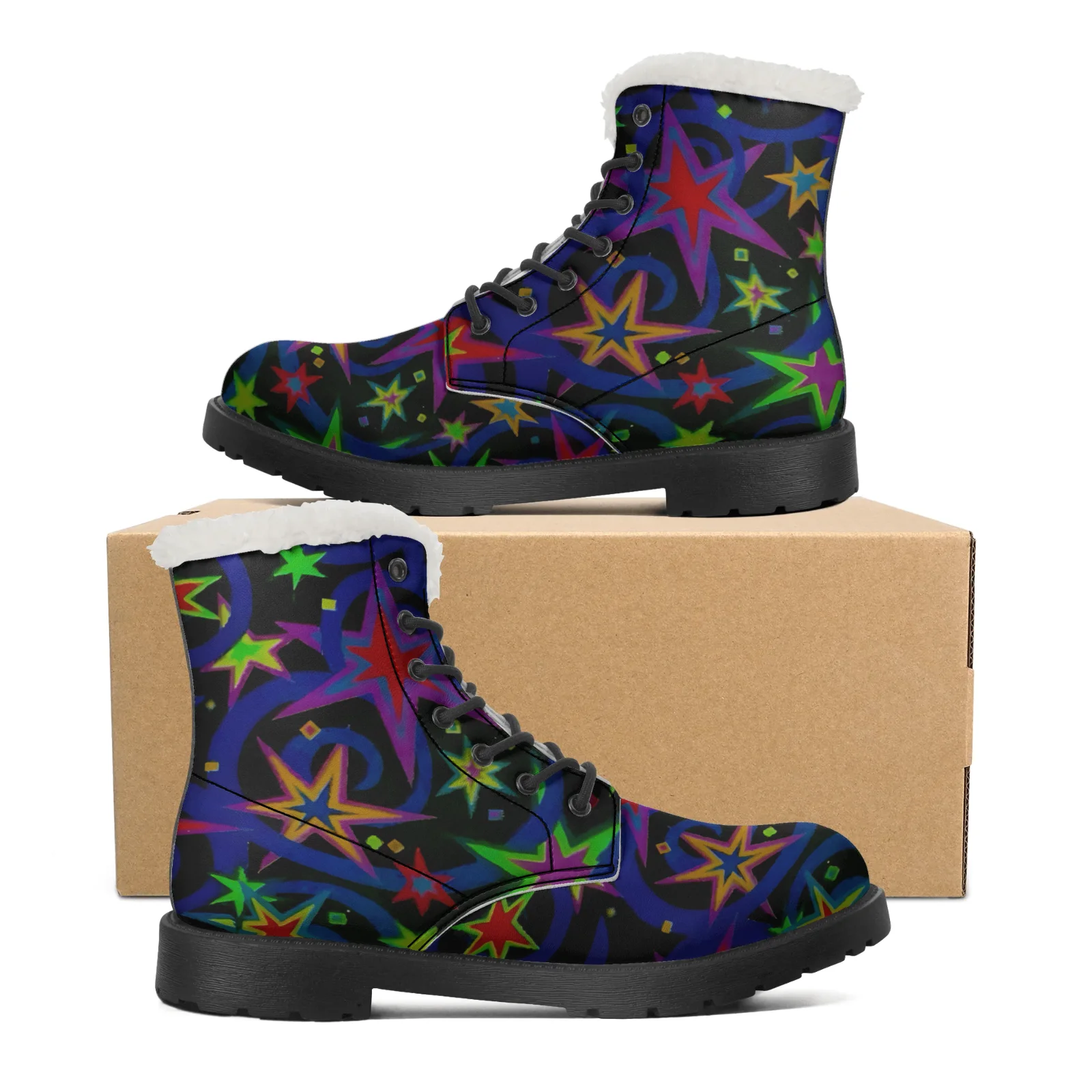 Men Shoes Eu To Us - スターリットスカイプラッシュスノーブーツ男性と女性用ティーンエイジャーシューズカジュアルブーツライトウォームカップルスノーブーツサイズEU 35-48