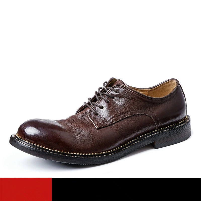Men Shoes Must Have - メンズカジュアルレースアップシューズ,手作りの本革スニーカー,丸いつま先,英国製