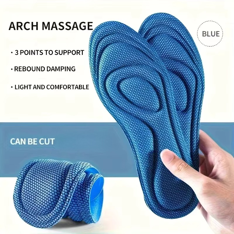 Men'S Shoes With Memory Foam - 4 個スポーツマッサージインソールメモリーフォームインソール靴用男性女性ナノ抗菌マッサージスポーツインソール足