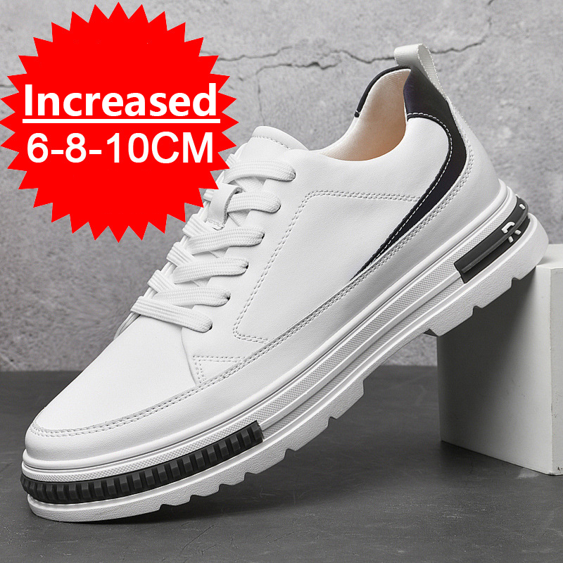 Men Shoes H&M - メンズ身長アップシューズ 8cm・10cm 高級ブランドスニーカー 本革 隠しヒール おしゃれフラットシューズ