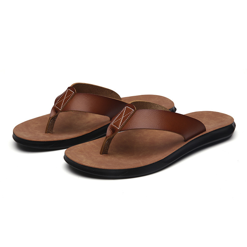 Men'S Shoes Cole Haan - 38-47 新しいイタリアンレザービーチサンダル男性用カジュアルクールビーチサマーシューズホテルスリッパマンライトフラット高級メンズシューズ
