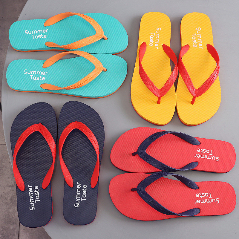 Flip Flop Beach Men - 男性用の屋内滑り止めスリッパ,柔らかい靴底の靴,男性用のフラットサンダル,カップル用のビーチサンダル,家庭,ホテル,夏,新品