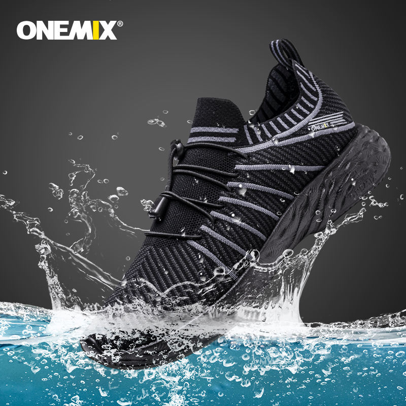 Men Shoes Running Sale - ONEMIX 新発売男性用ランニングシューズ防水通気性トレーニングスニーカー男性屋外滑り止めトレッキングスポーツシューズ
