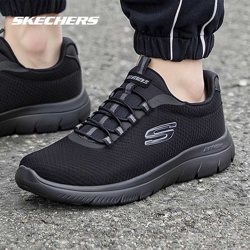 Men'S Shoes With Memory Foam - スケッチャーズ メンズ 52811‑BBK サミッツ ブラック メッシュスニーカー