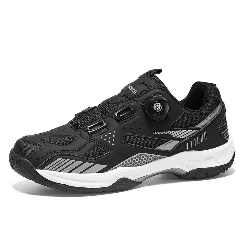 Men Shoes Black - プロのバドミントンシューズ男性女性用アウトドアスポーツブラックホワイトスポーツトレーニングスニーカー快適な卓球シューズ