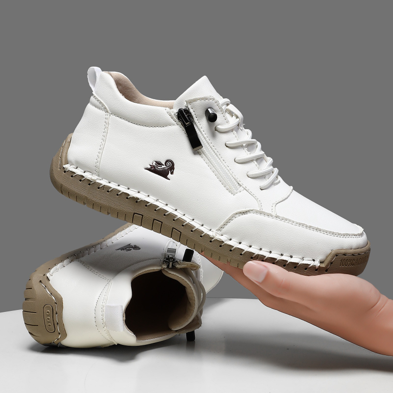Men Shoes Classic - 女性用スニーカー手作りレザーカジュアルシューズアウトドアソフトスポーツシューズ男性用クラシック滑り止めレザーシューズ Zapatos De Mujer