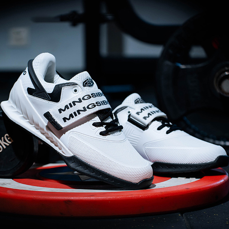 Men Shoes White Colour - MINGSIBO ブランドフックループ重量挙げ靴男性女性サイズ 36-46 ジムスクワットブーツハードプルシューズメンズホワイトブラック重量挙げ