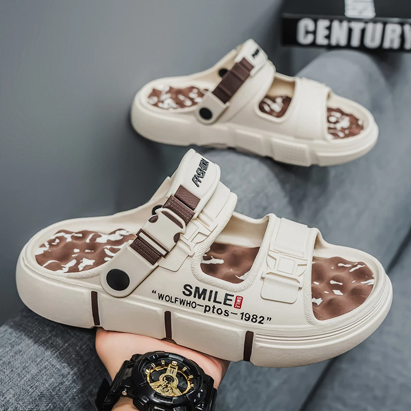 旅行必需品 メンズサマースリッパ 快適 滑り止め 長距離屋外 - Men Shoes Must Have のレビューと価格