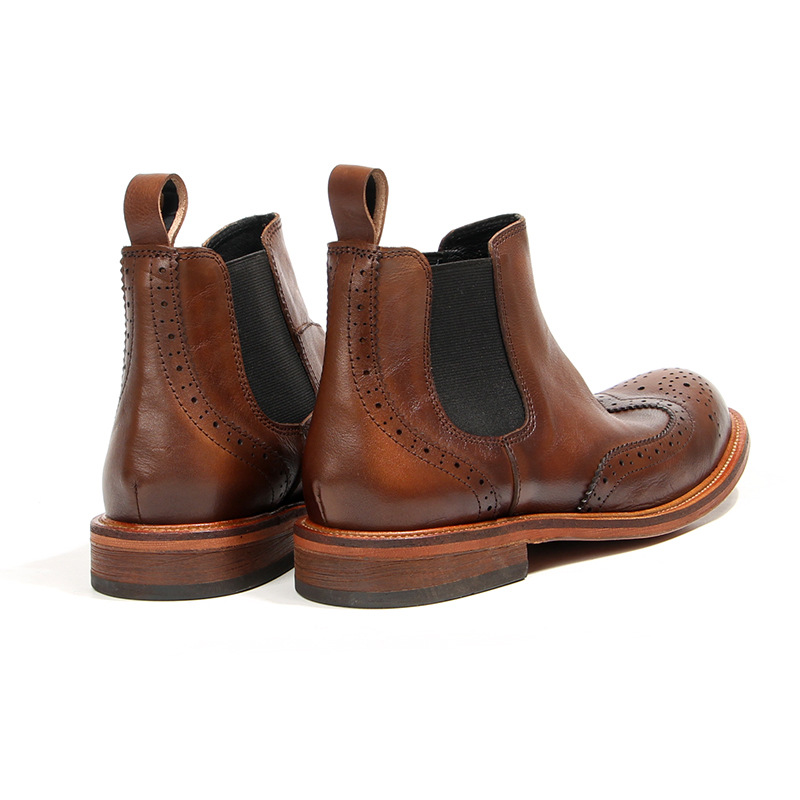 新しい手作り男性ヴィンテージ英国アンクルブーツ秋春ツーリング - Men Shoes For Wedding のレビューと価格