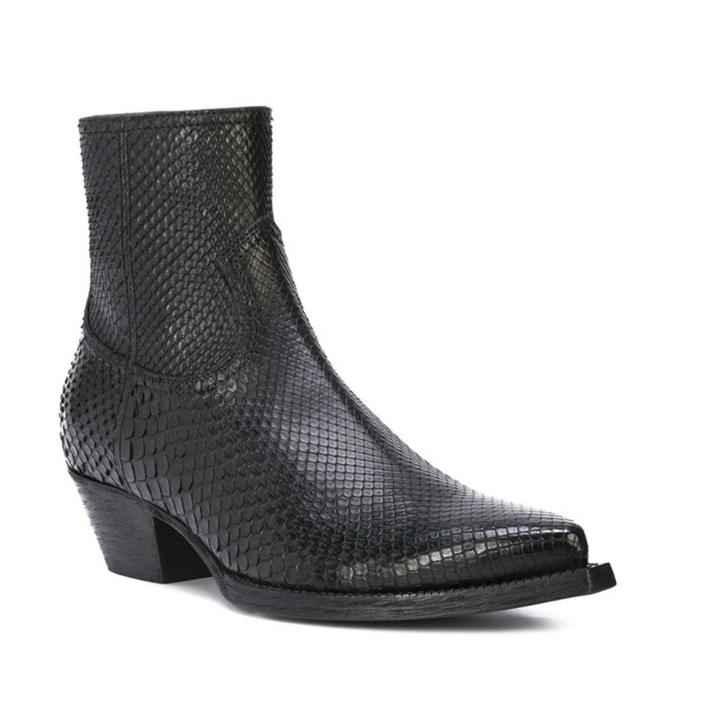 男チェルシーブーツ本革アンクルブーツビジネスポインテッドトゥ - Men Shoes H&M のレビューと価格