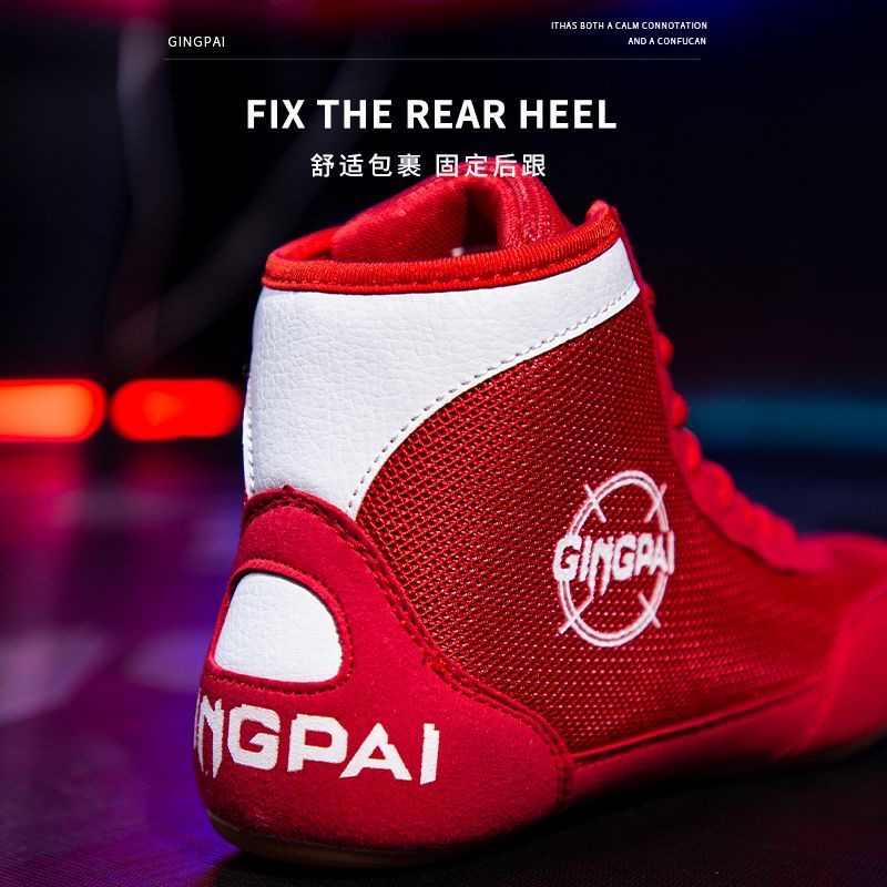 男性女性用プロボクシングシューズ レッドピンク レスリングシ - Men'S Shoes Vs Women'S Size のレビューと価格