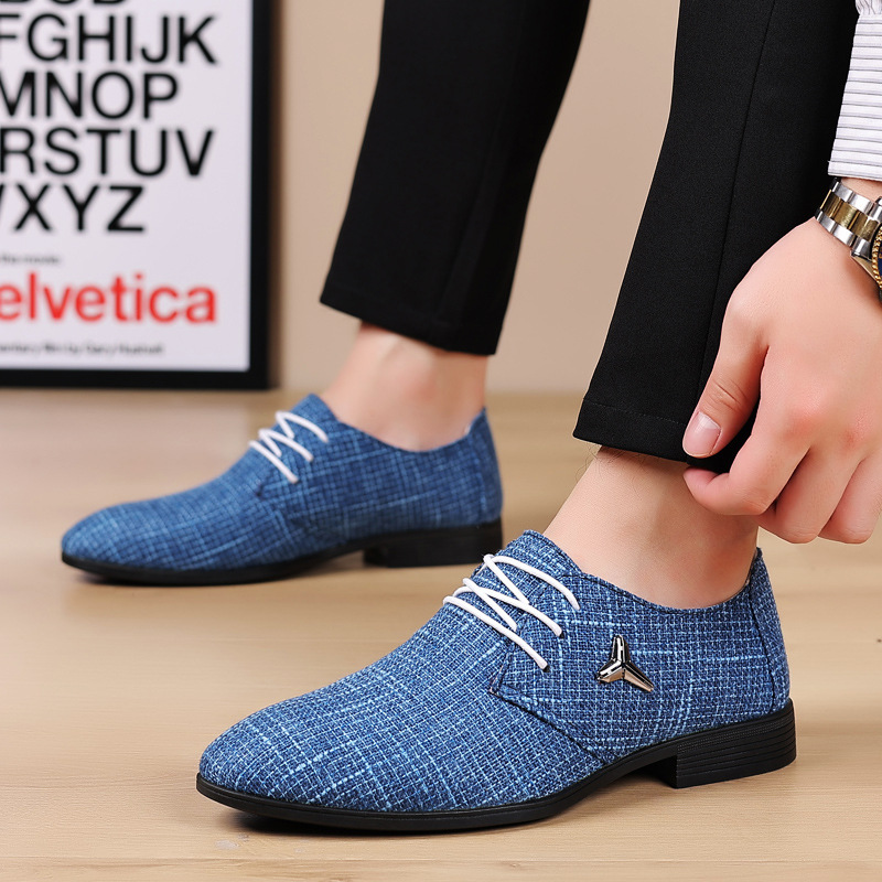 男性用靴クラシック通気性キャンバスシューズファッションポアン - Men Shoes Classic のレビューと価格