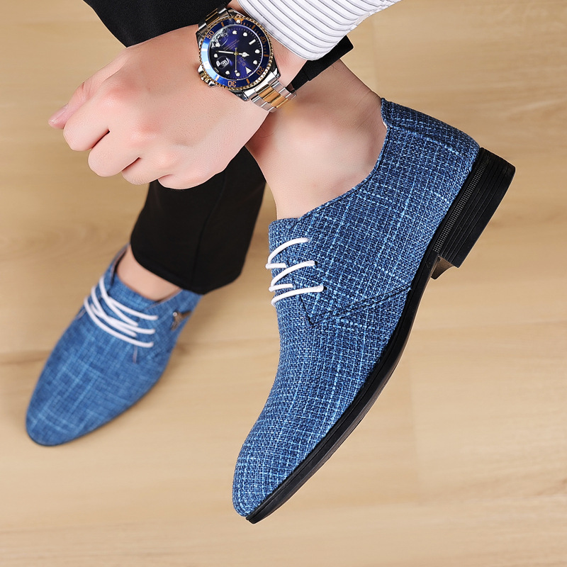男性用靴クラシック通気性キャンバスシューズファッションポアン - Men Shoes Classic のレビューと価格