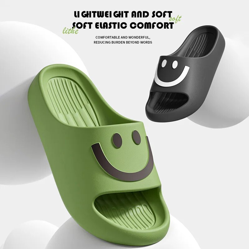 スマイリーフェイス クラウドスリッパ 男女兼用 厚底 プラッ - Men'S Shoes Non Slip のレビューと価格