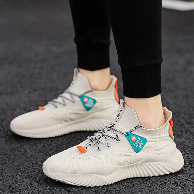 夏の熱い販売ニット男性ランニングシューズ安い軽量通気性メンズ - Men Shoes Running Sale のレビューと価格