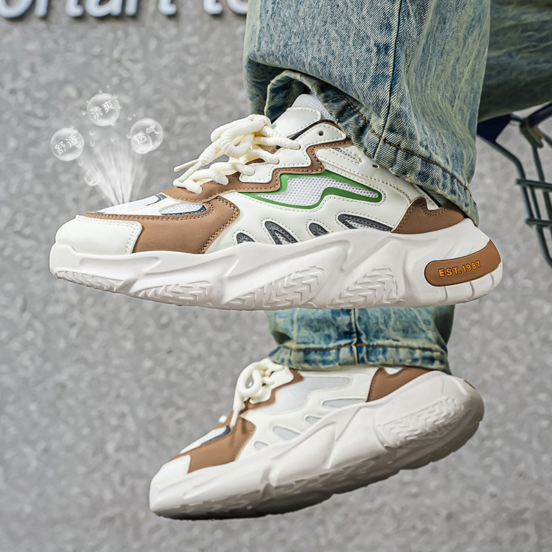 メンズチャンキーダッドスニーカー通気性メッシュカジュアルスポ - Men Shoes Eu To Us のレビューと価格