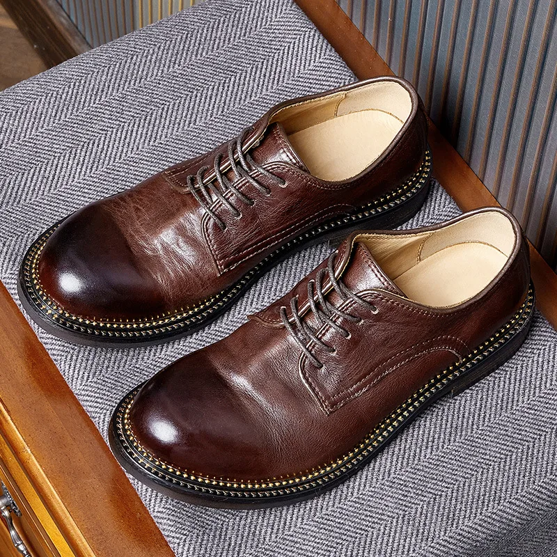 メンズカジュアルレースアップシューズ,手作りの本革スニーカー - Men Shoes Must Have のレビューと価格