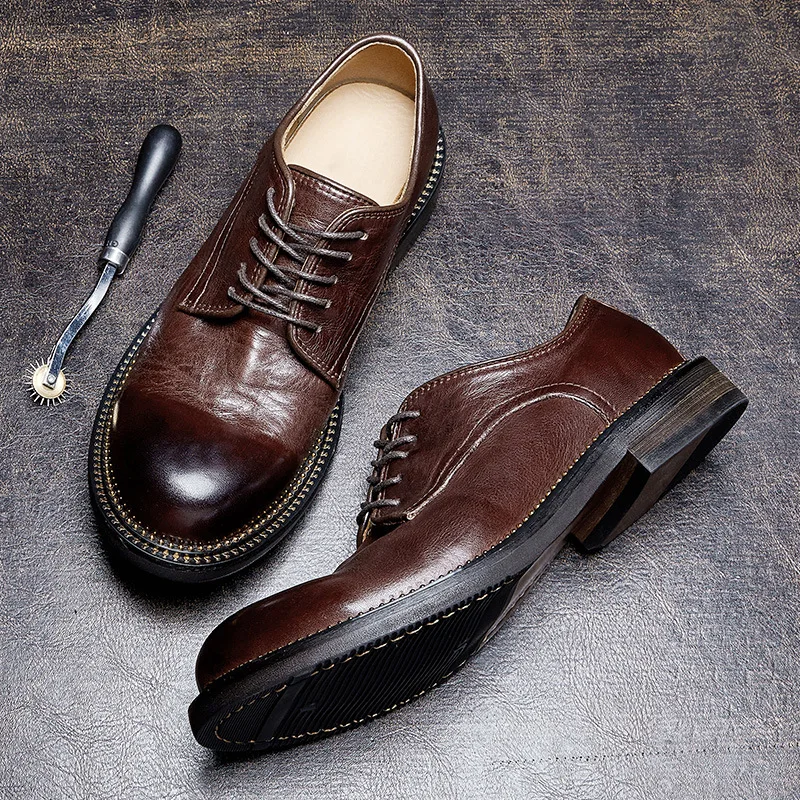 メンズカジュアルレースアップシューズ,手作りの本革スニーカー - Men Shoes Must Have のレビューと価格