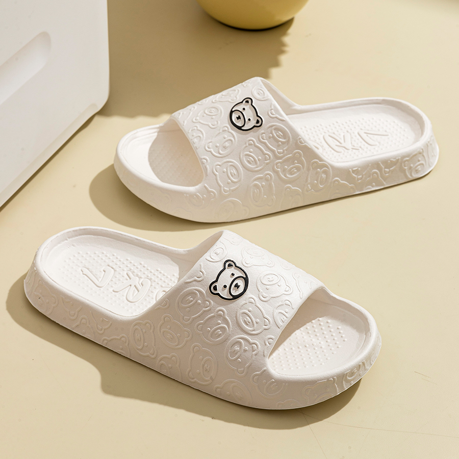 印刷かわいいクマ女性スリッパ夏屋内ソフト漫画サンダル浴室滑り - Men'S Shoes Non Slip のレビューと価格