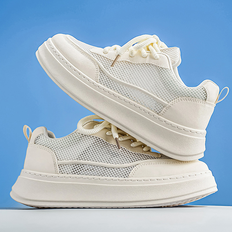 メンズ通気性メッシュプラットフォームスケートシューズ夏軽量カ - Men Shoes Eu To Us のレビューと価格