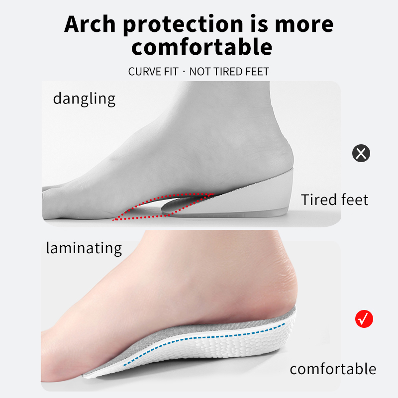 低反発身長増加インソール男性女性靴偏平足アーチサポート整形外 - Men'S Shoes With Memory Foam のレビューと価格
