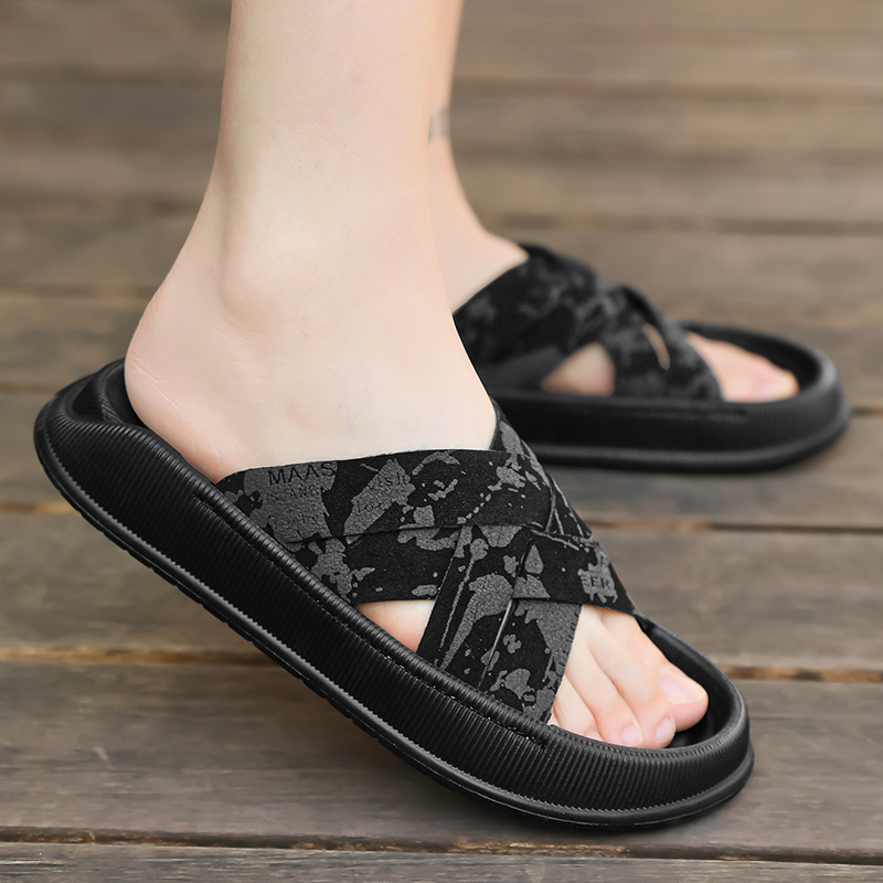 男性ファッション夏カジュアルワンバンドスライドサンダル軽量耐 - Men Shoes Eu To Us のレビューと価格