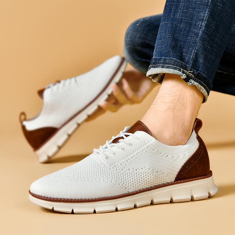 男性カジュアルシューズクラシック通気性ブローグフラットシュー - Men Shoes Classic のレビューと価格