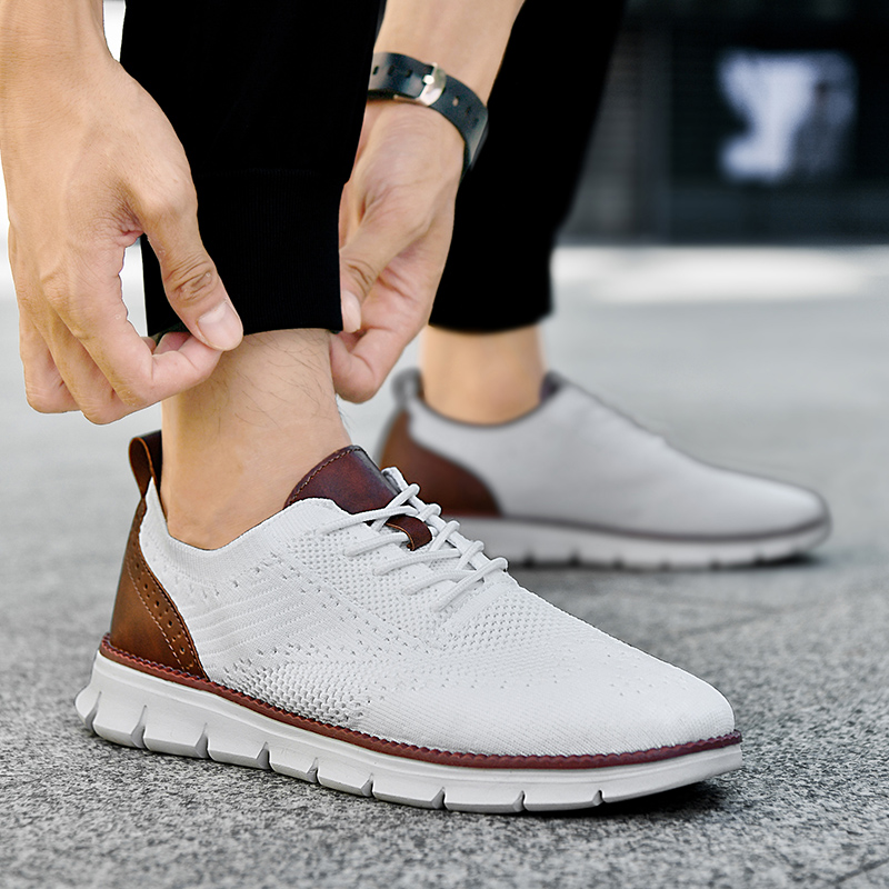 男性カジュアルシューズクラシック通気性ブローグフラットシュー - Men Shoes Classic のレビューと価格