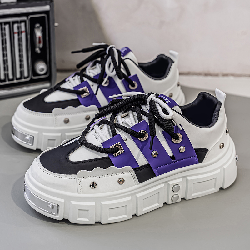 サイバーパンクメタル装飾厚底スニーカー、男性の必需品トレンド - Men Shoes Must Have のレビューと価格