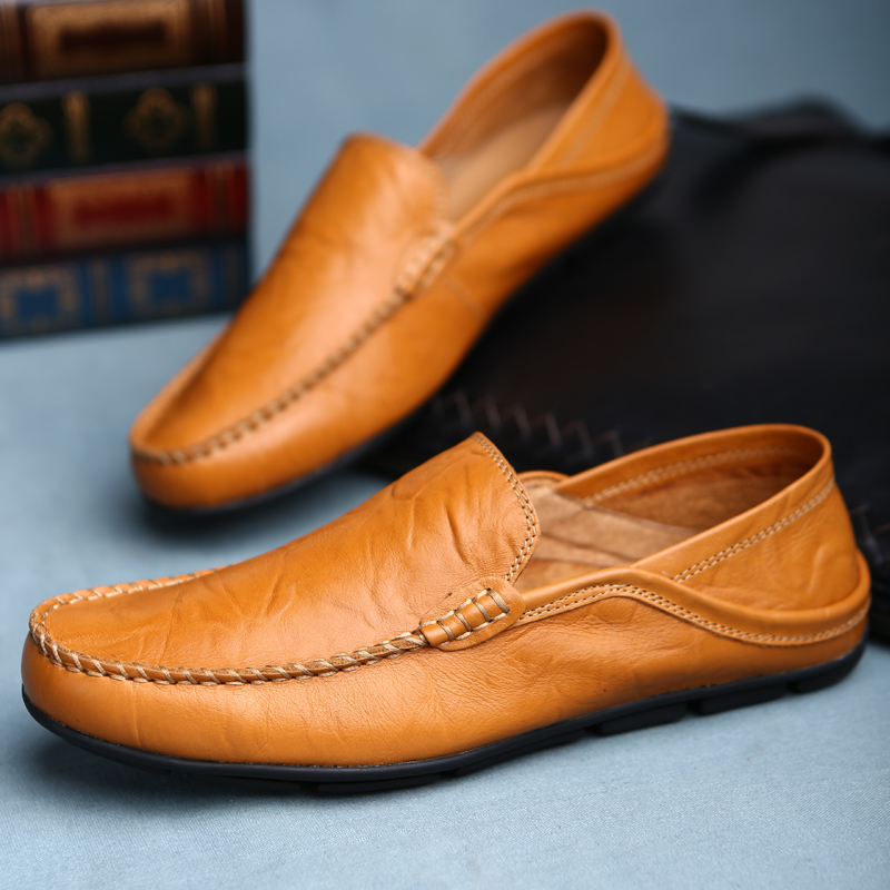 メンズレザーカジュアルローファーシューズウェディングドレスシ - Men Shoes For Wedding のレビューと価格