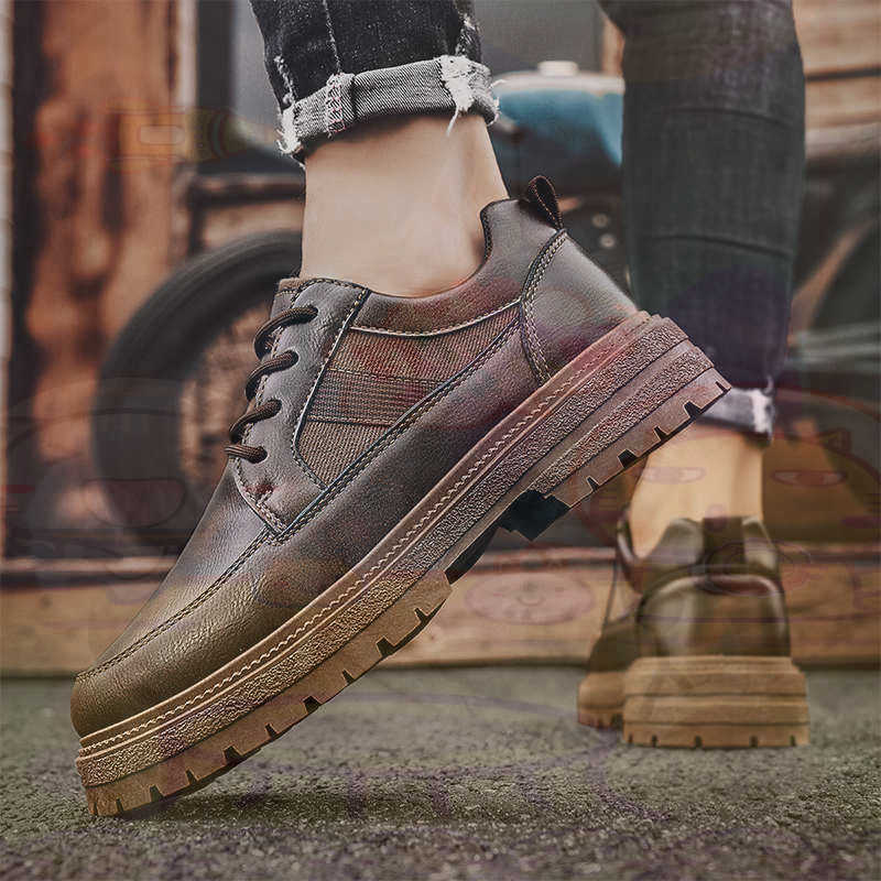 ダーク天然皮革ファッショントレーナーテニスメンズスニーカーフ - Men Shoes Types Name のレビューと価格