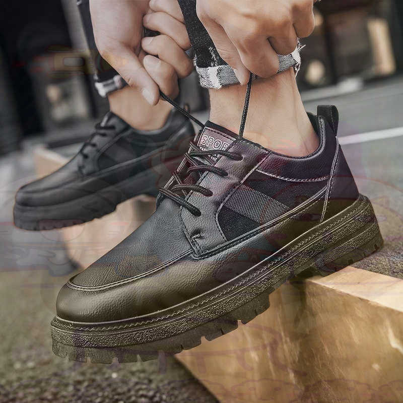 ダーク天然皮革ファッショントレーナーテニスメンズスニーカーフ - Men Shoes Types Name のレビューと価格