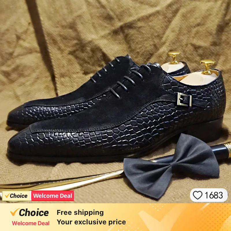 メンズビジネスレザー ドレスシューズ フォーマル オックスフ - Men Shoes Eu To Us Size のレビューと価格