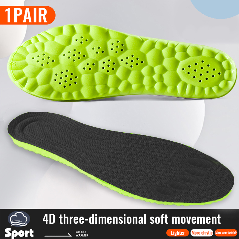 1 ペアのメモリーフォームインソール靴用男性女性ナノ抗菌マッ - Men'S Shoes With Memory Foam のレビューと価格