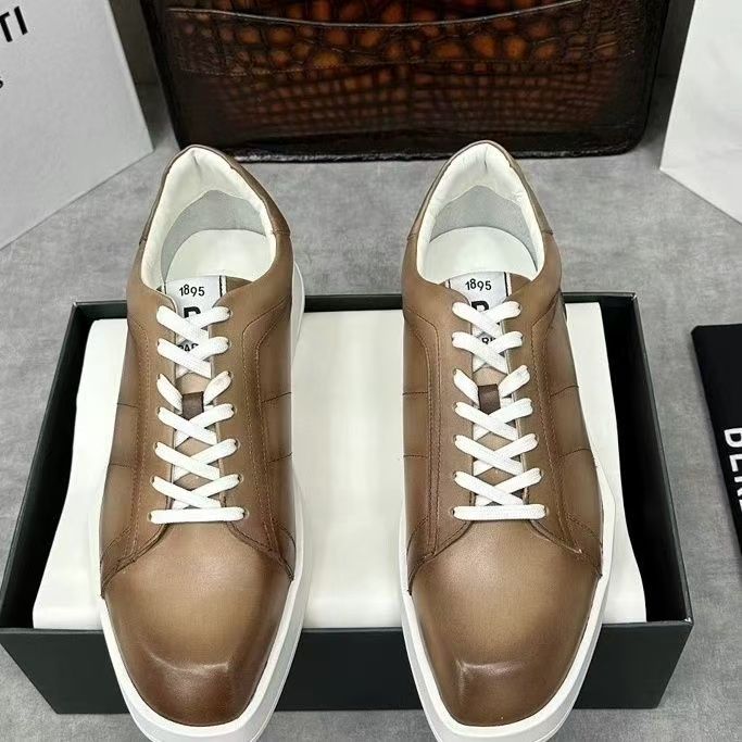 特大サイズ 本革 牛革 メンズシューズ ウォーキングスニーカ - Men Shoes Eu To Us のレビューと価格