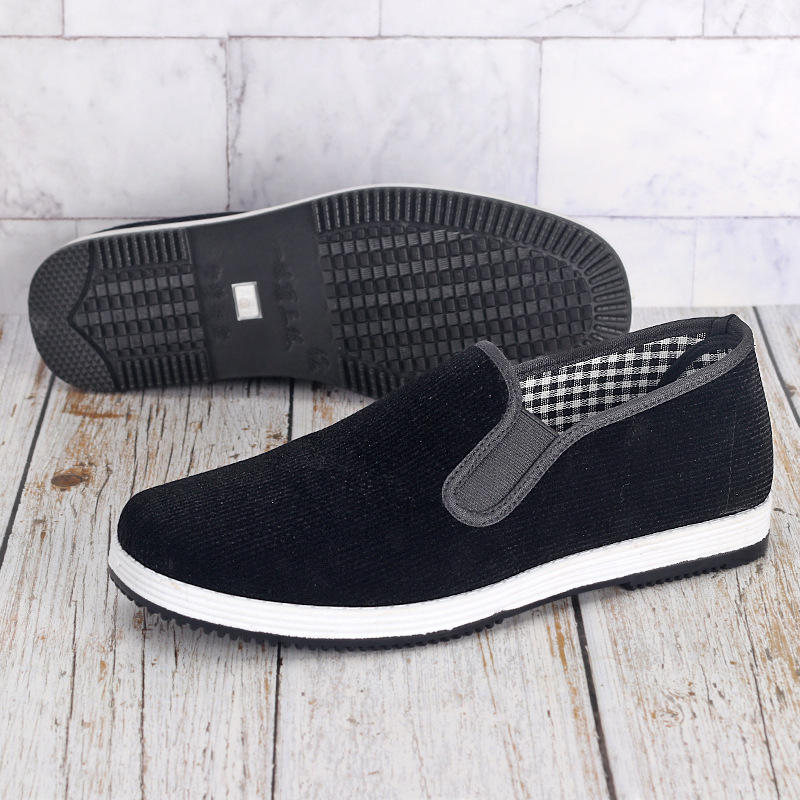 老北京の男女兼用シューズは通気性があり、快適でカジュアル、運 - Men Shoes Black のレビューと価格