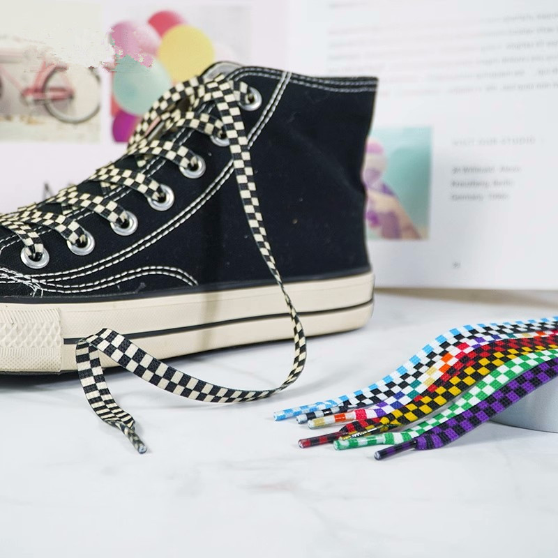 ファッション黒白カラーステッチ市松模様靴ひも男性女性秋冬スポ - Men Shoes White Colour のレビューと価格