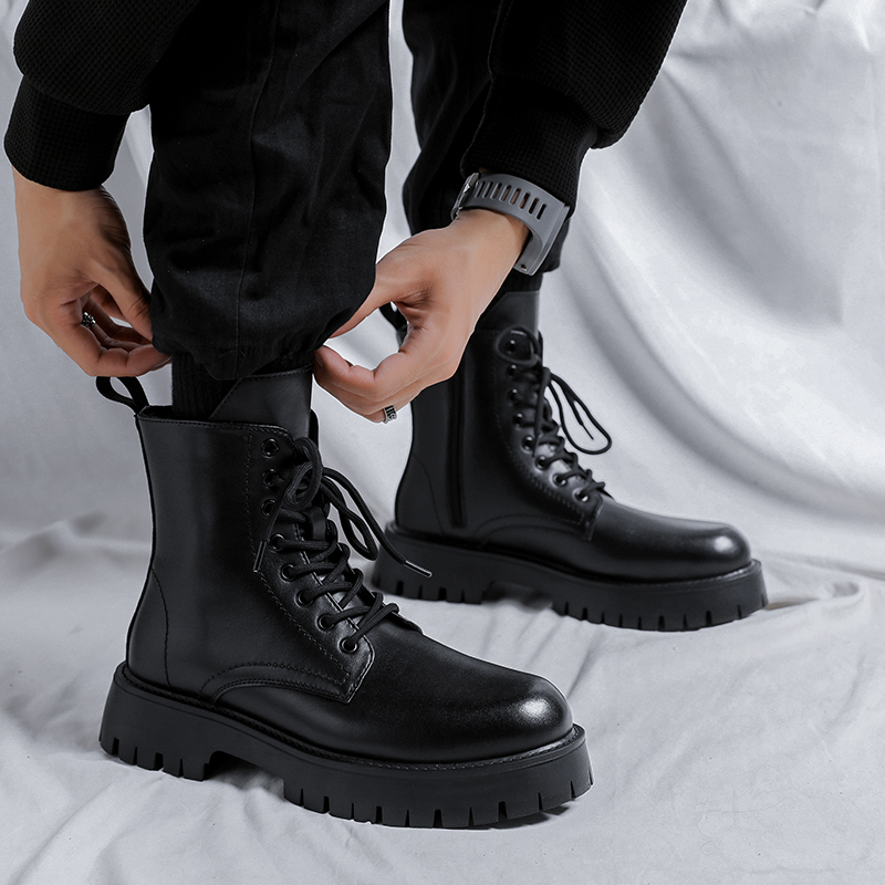 メンズラグジュアリーファッション 本革ブーツ ブラック ホワ - Men Shoes White Colour のレビューと価格