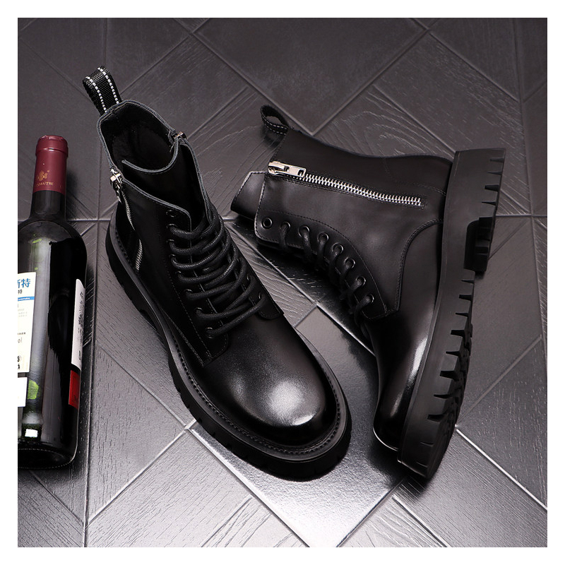 メンズラグジュアリーファッション 本革ブーツ ブラック ホワ - Men Shoes White Colour のレビューと価格