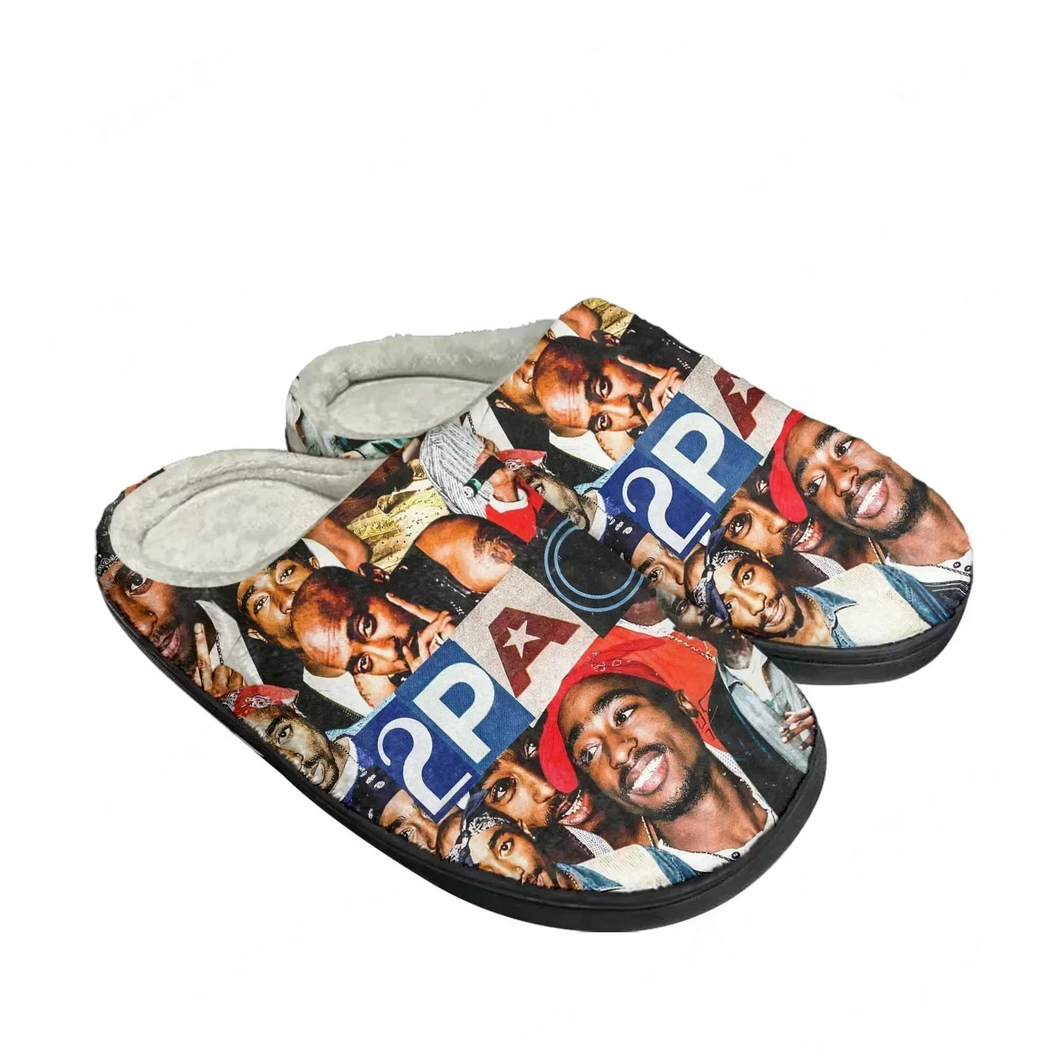2PacヒップホップラッパーTupacポップホームコットンカ - Men Shoes Black のレビューと価格