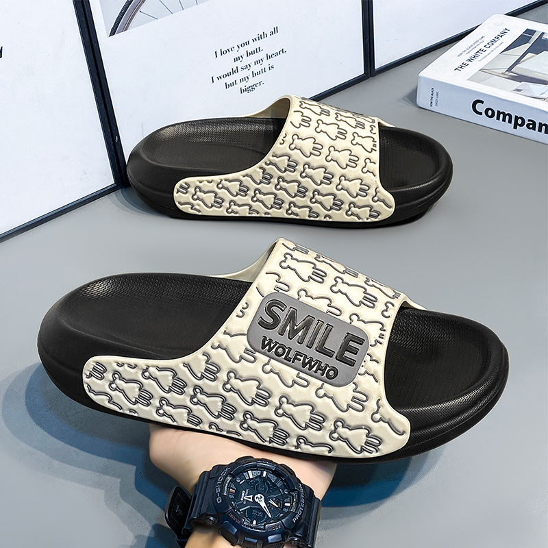 夏のメンズスリッパ、滑り止めサンダル、厚底ソフトプラットフォ - Men'S Shoes Non Slip のレビューと価格
