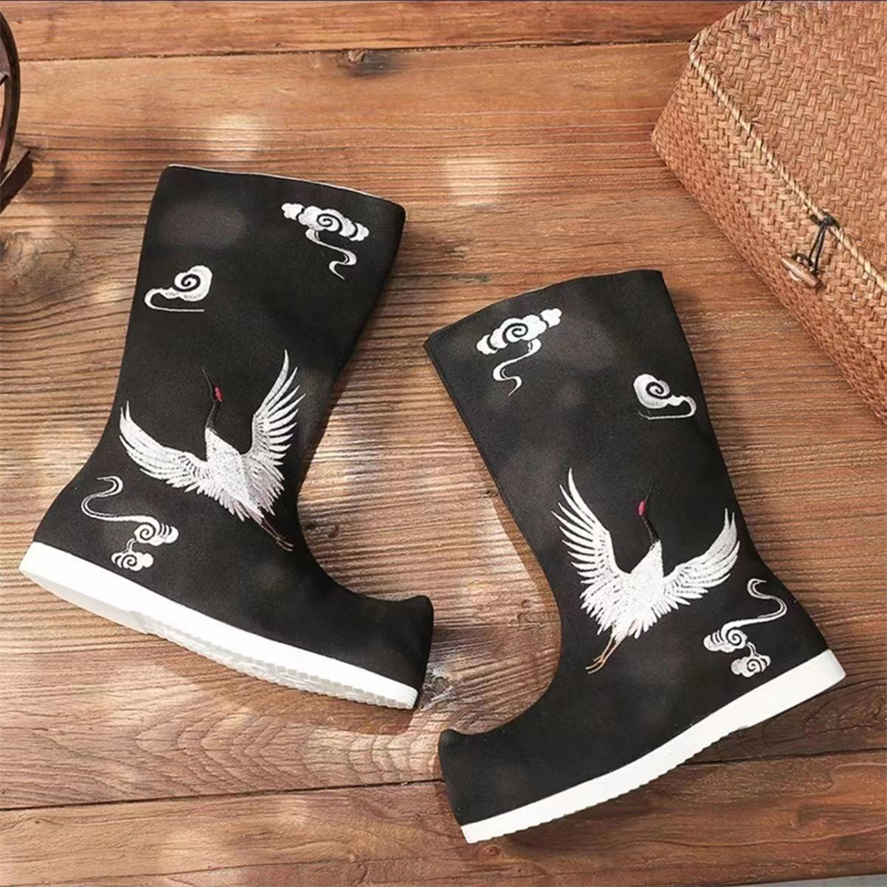 男性と女性のための伝統的な漢服の衣装の靴,白い靴,黒,刺繍さ - Men Shoes White Colour のレビューと価格
