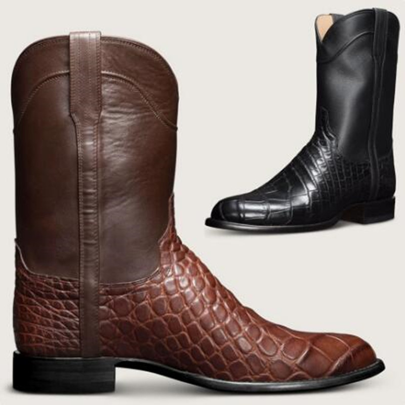 メンズクラシックパターンアンクルブーツ、レトロデザインメンズ - Men Shoes Classic のレビューと価格