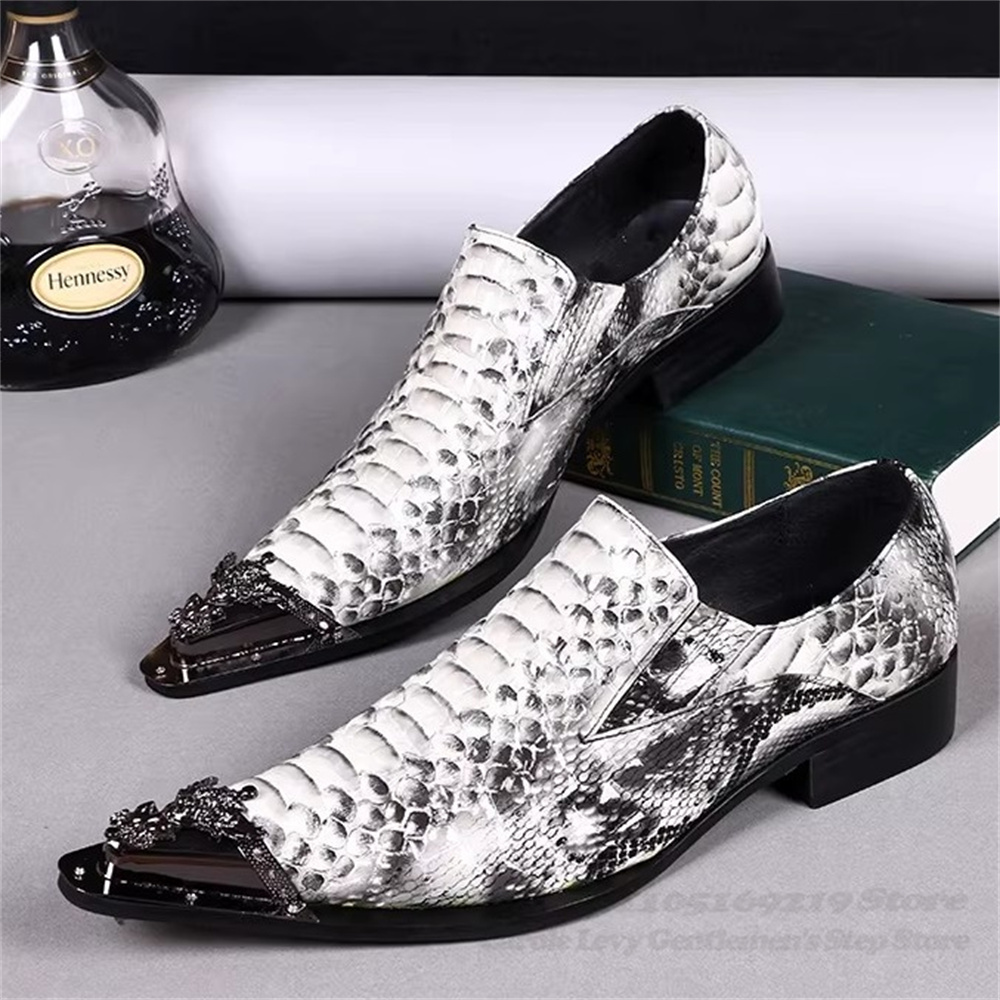 メタルポインテッドトゥメンズカジュアルレザーシューズバーステ - Men Shoes For Wedding のレビューと価格