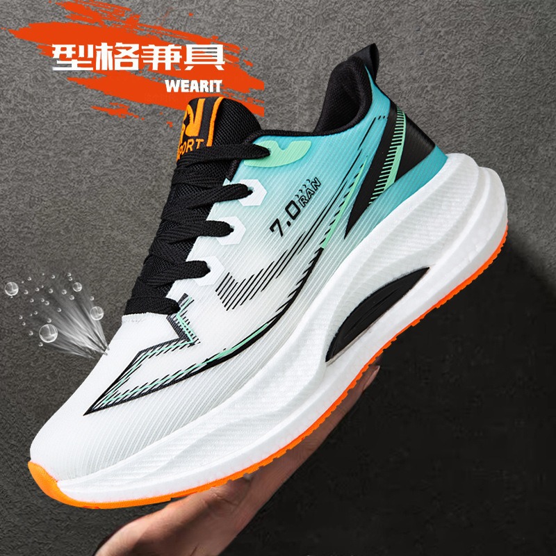オリジナル男性カーボンランニングシューズ春秋の新通気性軽量ト - Men Shoes Running Sale のレビューと価格