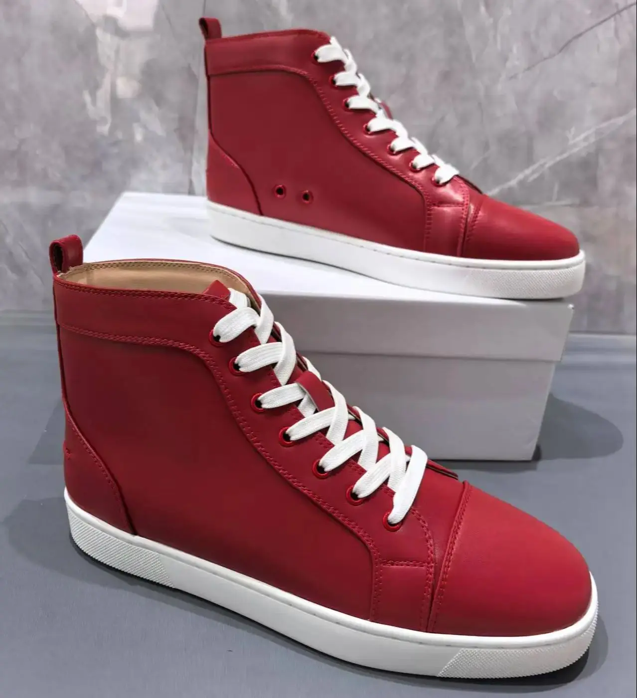 ハイトップスニーカー男性フラットソールザパティージャスデザイ - Men Shoes White Colour のレビューと価格